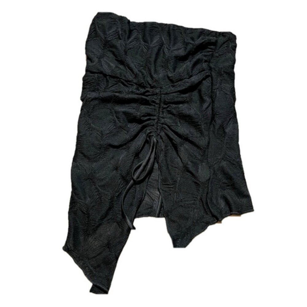 Silence and Noise Black Asymmetrical Tube Top Womens XS Y2K